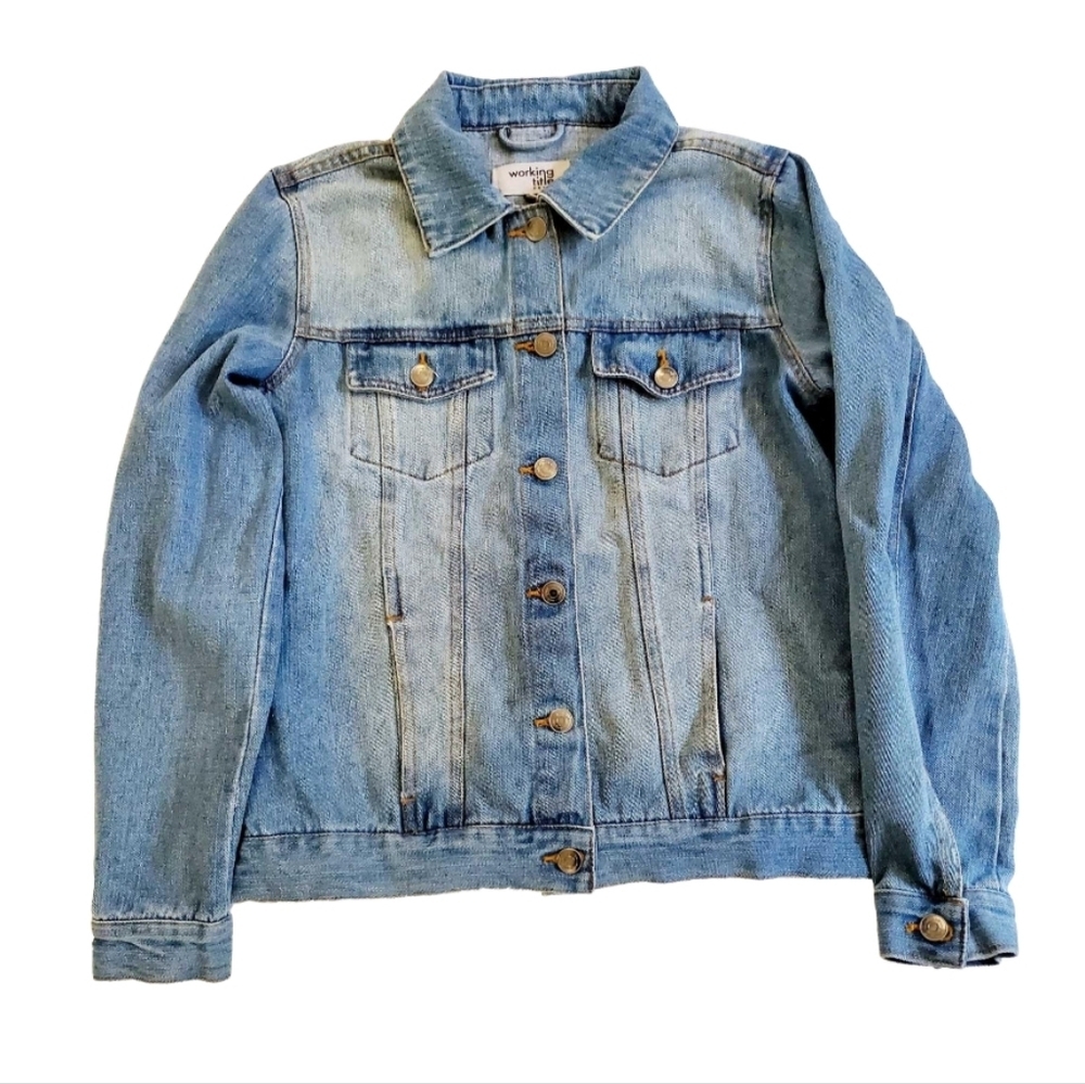 Working Title Denim Women's Denim Blue Jean Jacket Size Medium